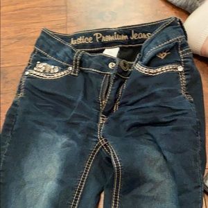 Justice girls jeans 8 slim